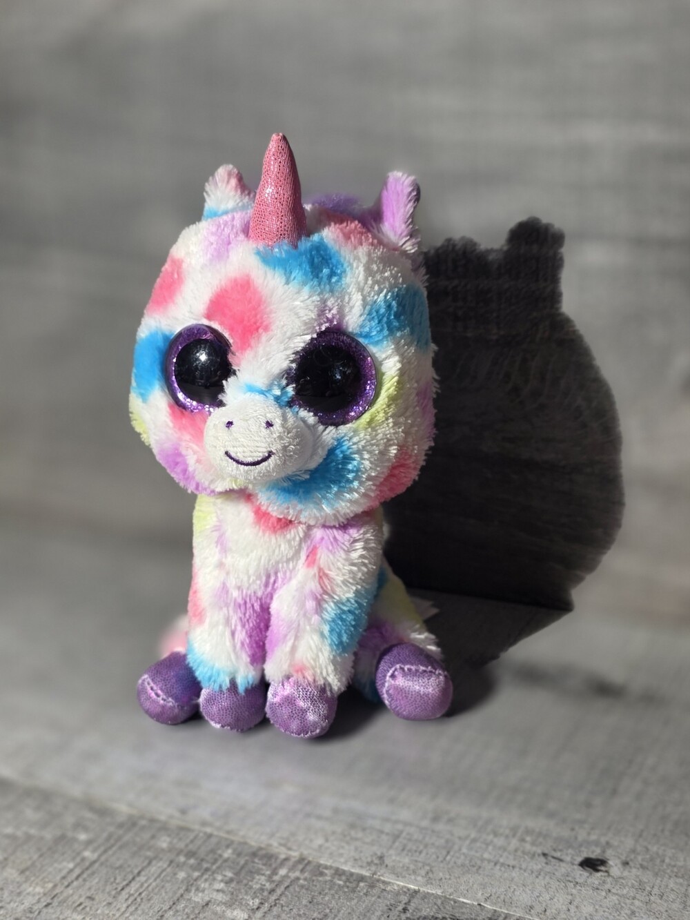 Ty Beanie Boos Wishful Spotted Confetti Unicorn 7" Plush Stuffed Animal b133